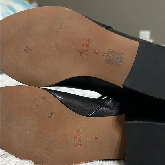 Coach Black Ankle Booties with Textured Strap - Picture 2 of 3